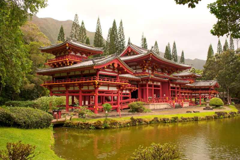 The Byodo-In Temple in Kaneohe, Hawaii 